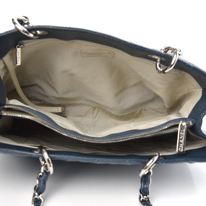 Chanel Caviar Quilted Grand Shopping Tote GST Dark Blue 6 of 15
