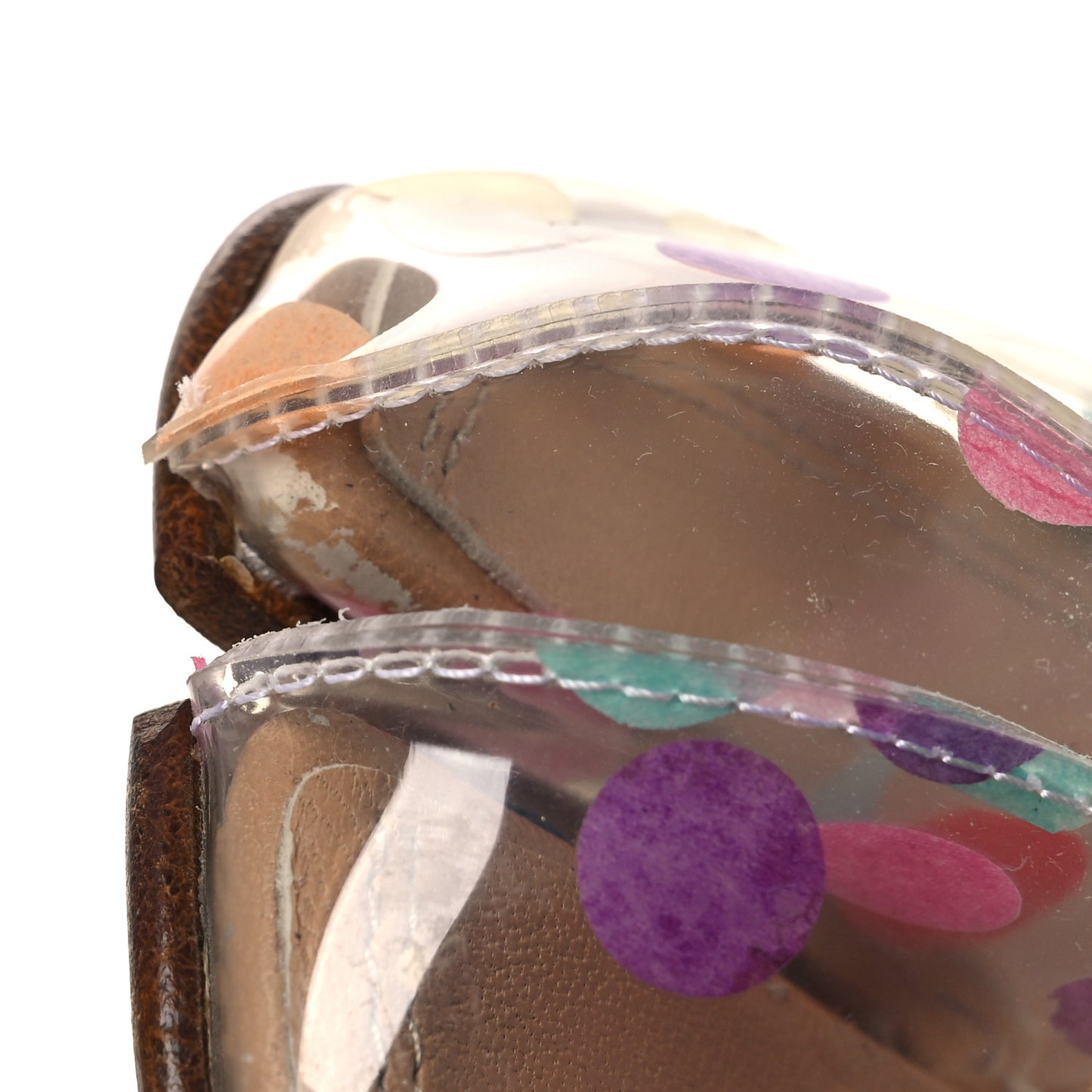 PVC Confetti Printed Tabi Ballerina Flats 39 Multicolor