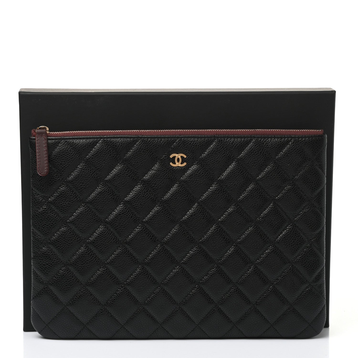 Chanel Caviar Quilted Medium Cosmetic Case Black 8 of 8