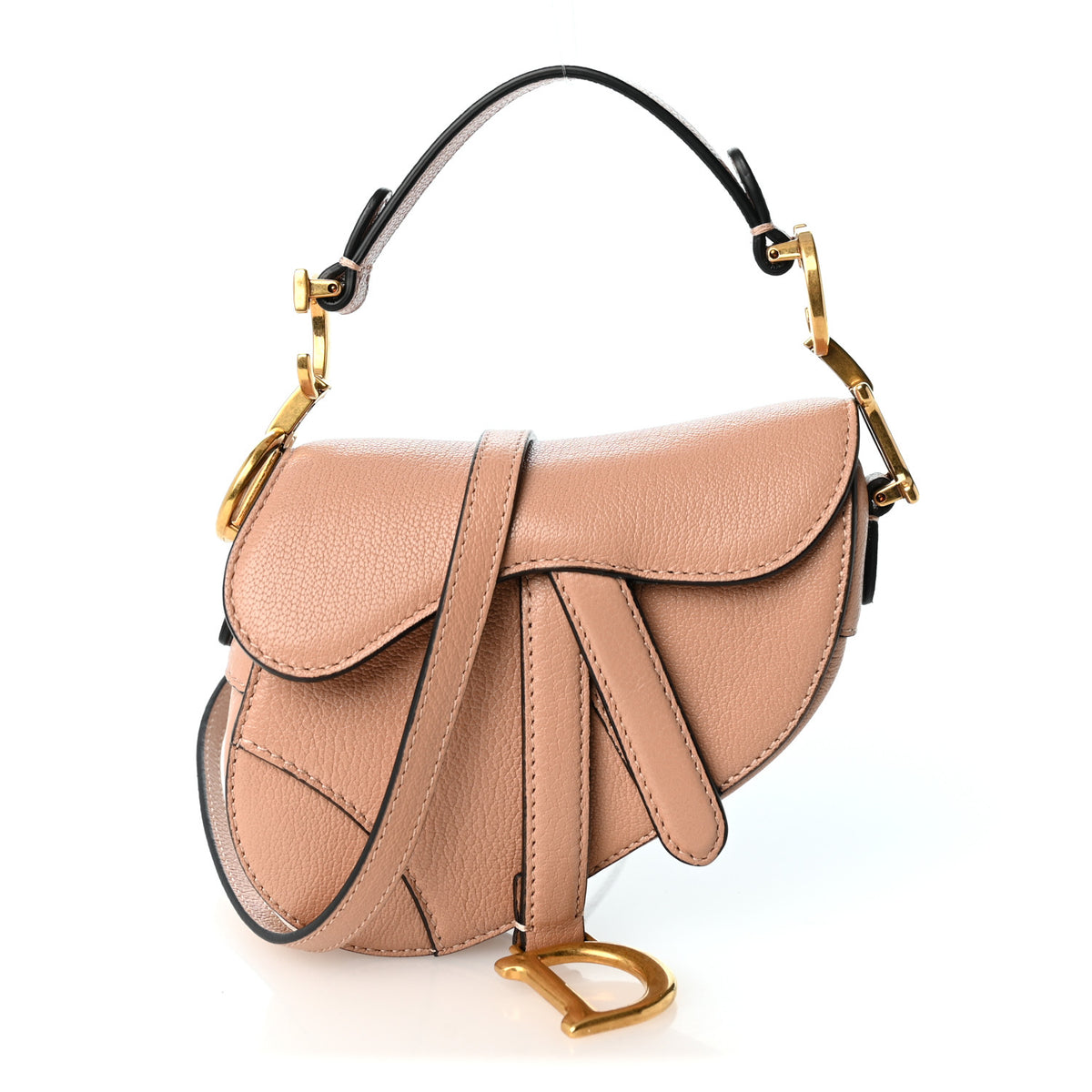 Goatskin Micro Saddle Bag Rose Des Vents