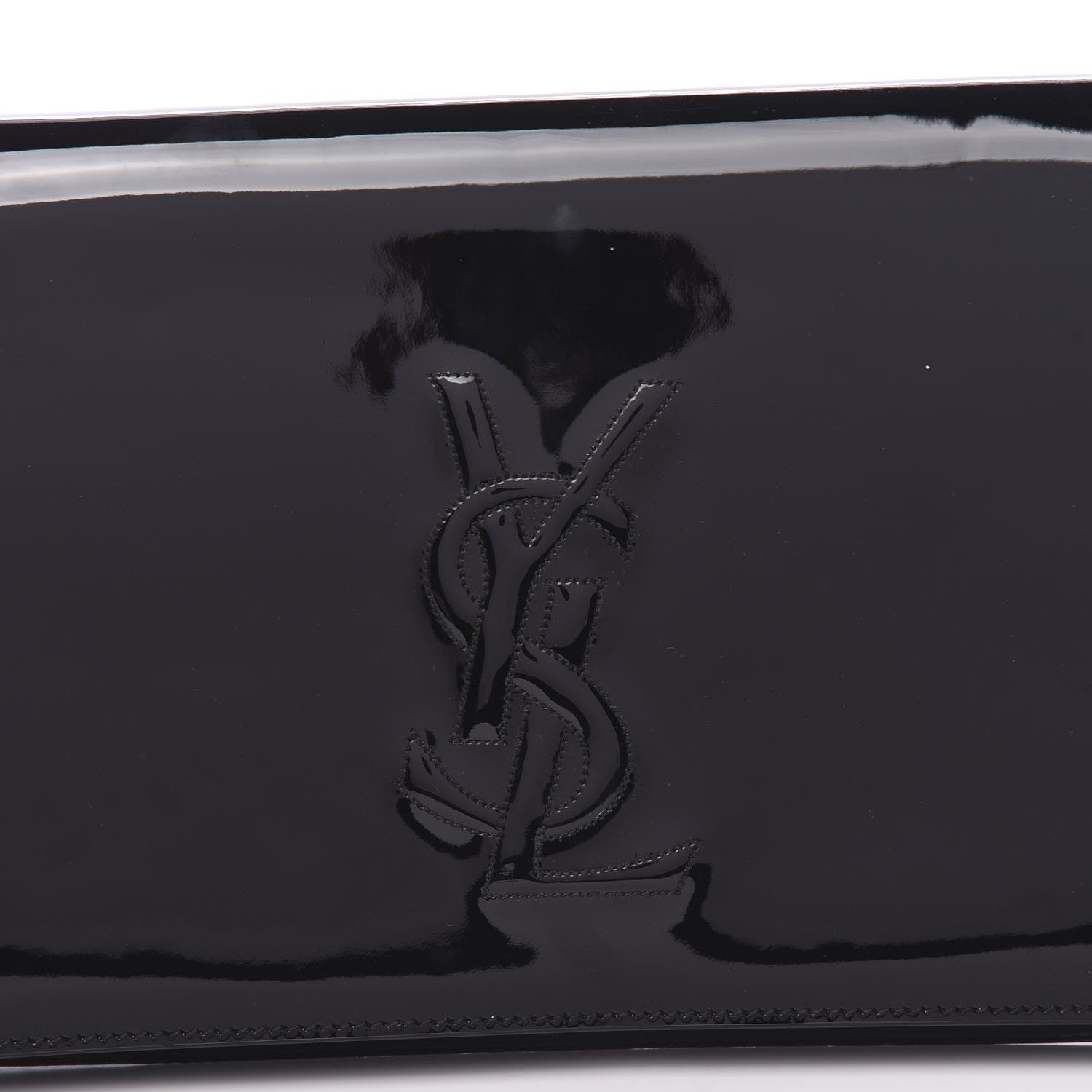 Saint Laurent Patent Monogram Large Belle De Jour Clutch Black 12 of 13