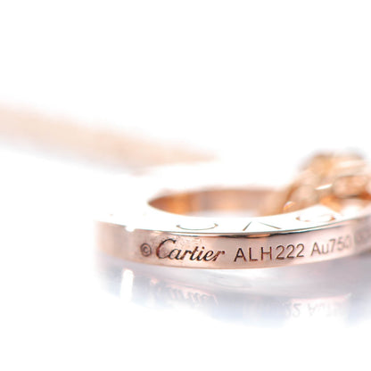 Cartier 18K Pink Gold 2 Diamond LOVE Necklace 6 of 9