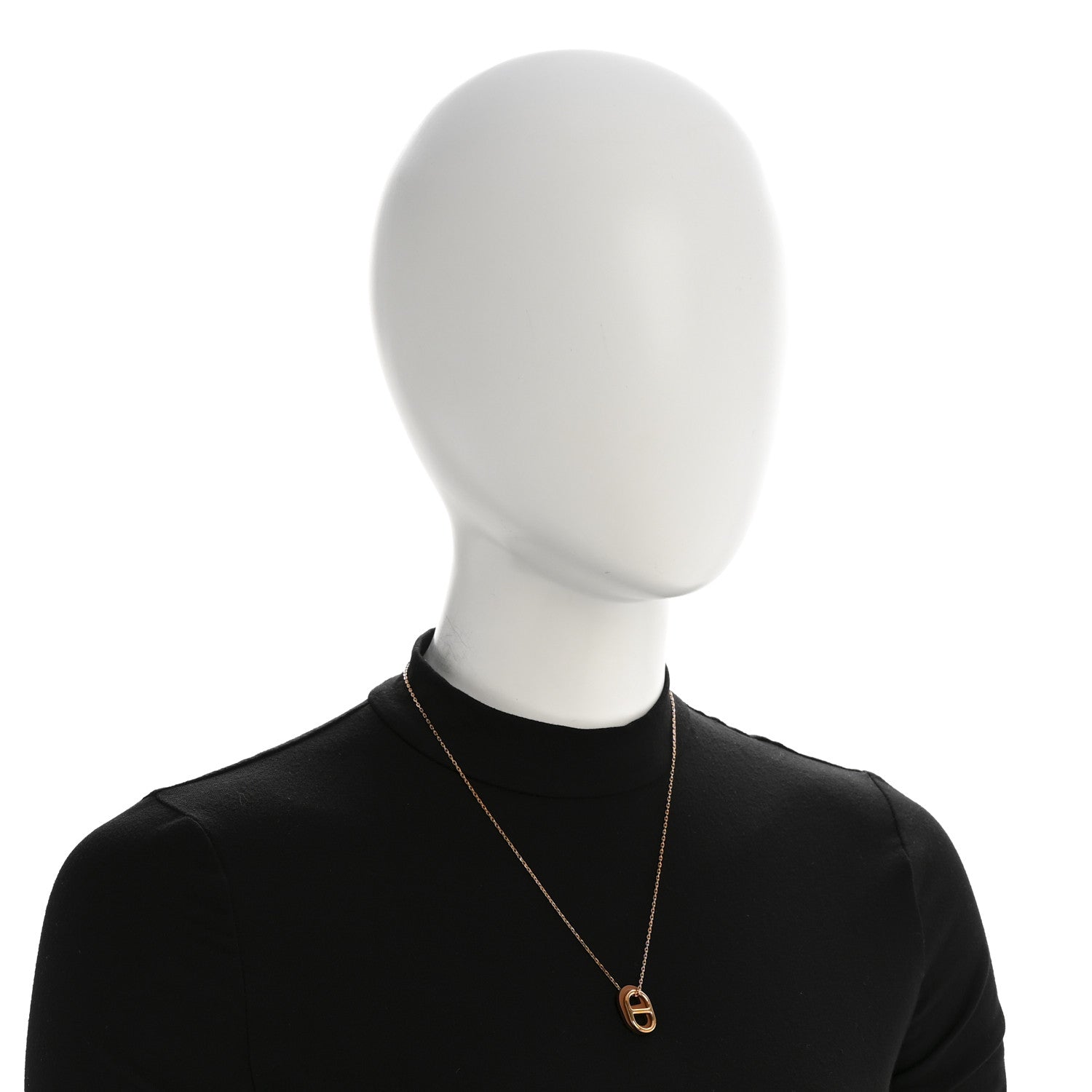 Hermes Swift O'Maillon Pendant Necklace Gold 2 of 8
