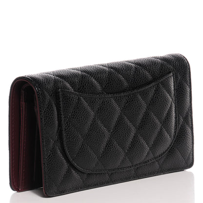 Chanel Caviar Quilted Yen Wallet Black 3 of 8