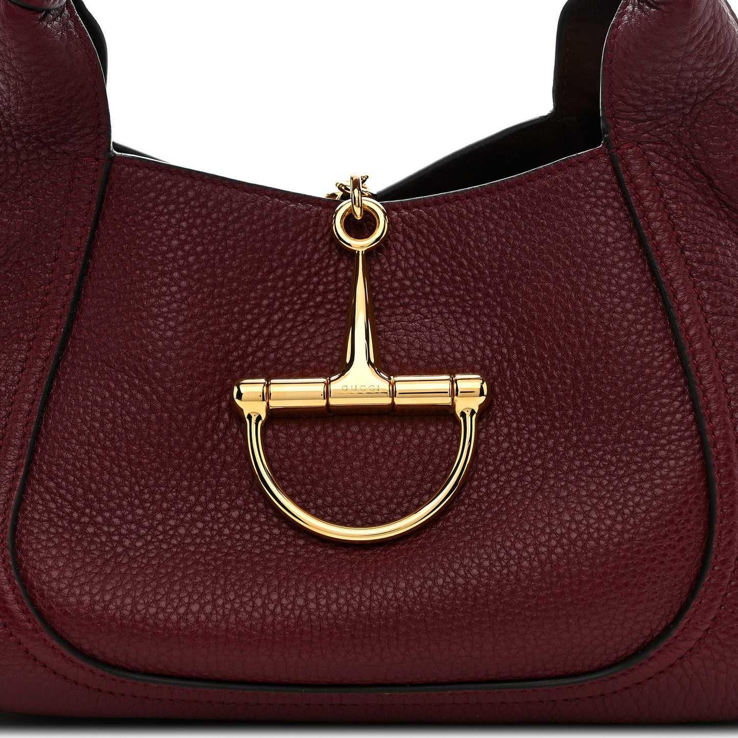 Grained Calfskin Softbit Medium Shoulder Bag Rosso Ancora