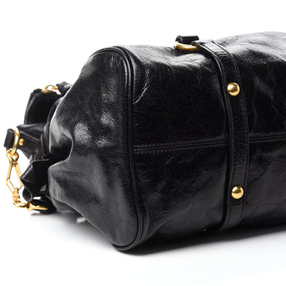 Miu Miu Vitello Lux Medium Bow Bag Black 6 of 10