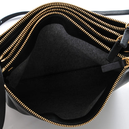 Celine Lambskin Large Trio Crossbody Bag Black 5 of 8