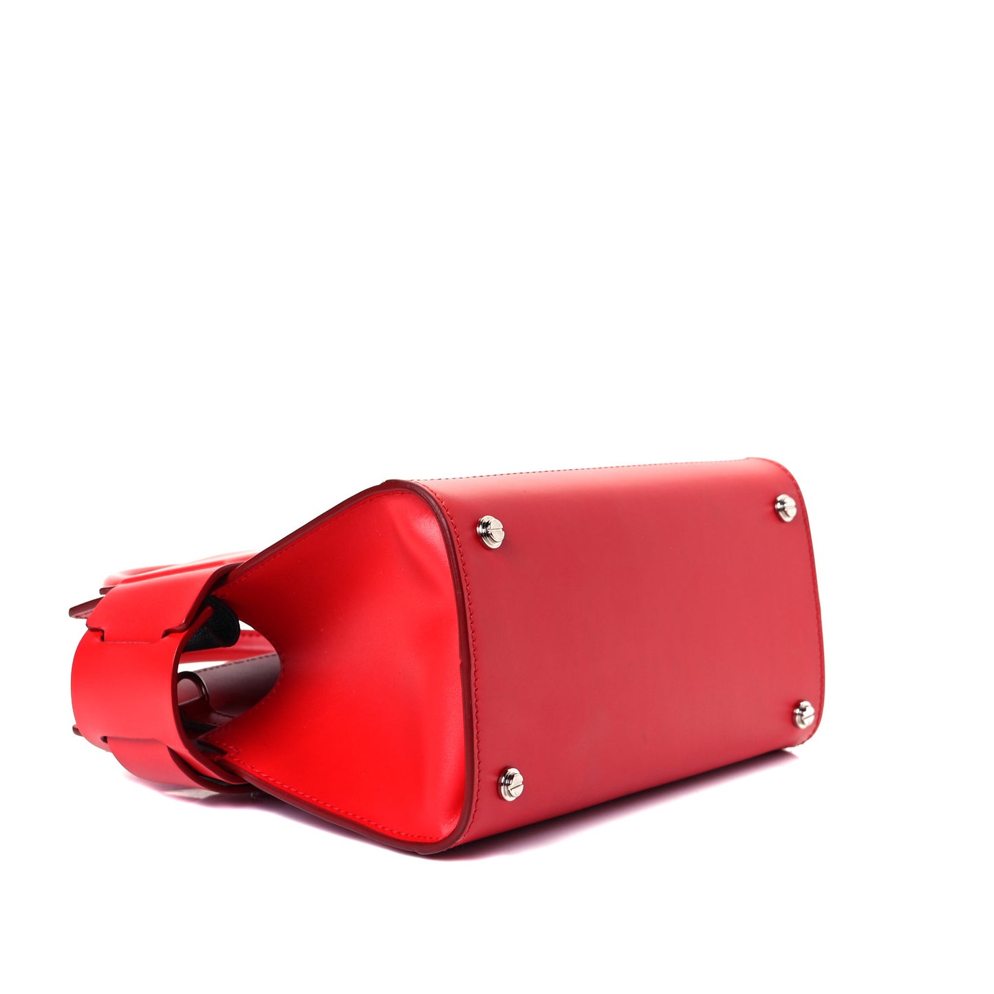 Smooth Calfskin Mini Horizon Satchel Red