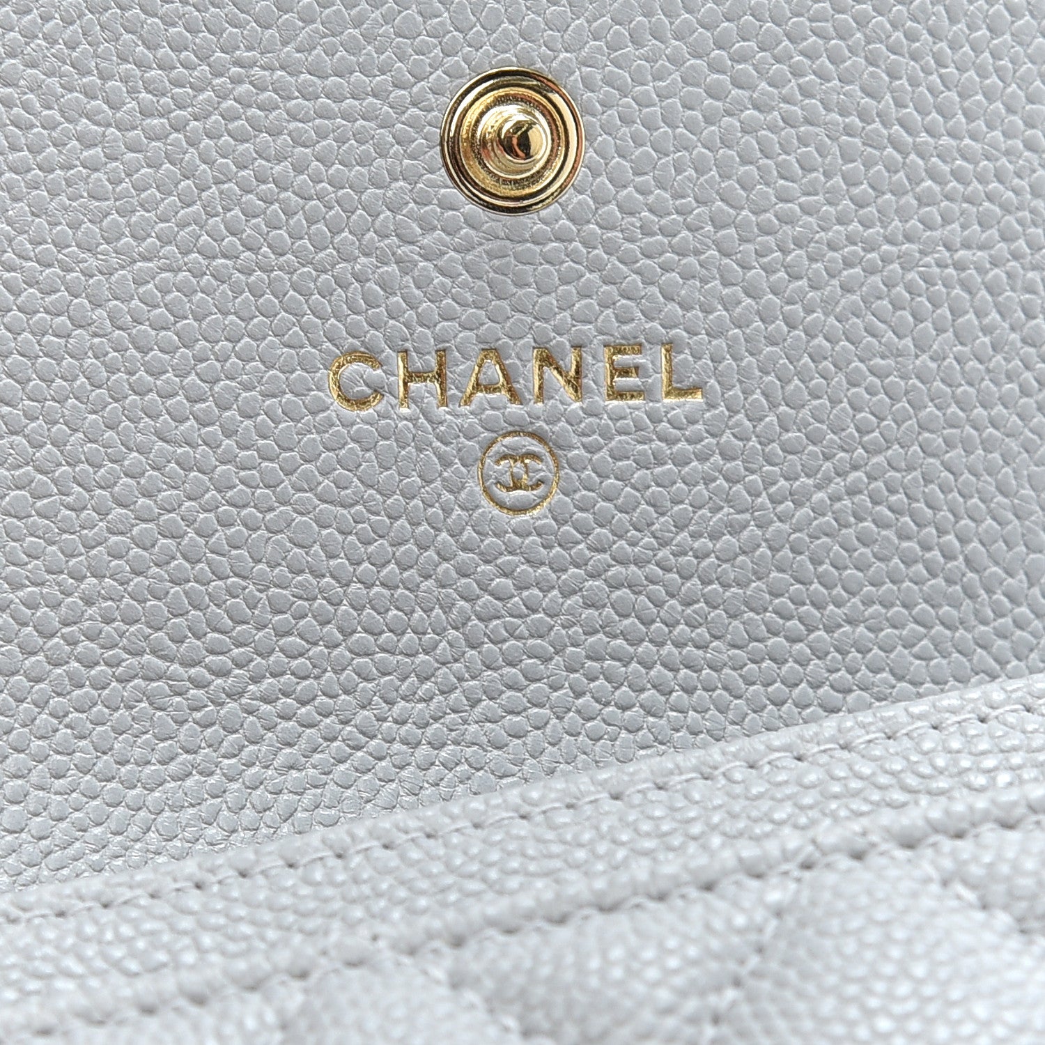 Chanel Caviar Quilted Boy Flap Card Holder Grey 6 of 9