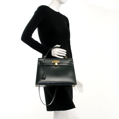 Hermes Box Kelly Sellier 32 Vert Fonce 4 of 44