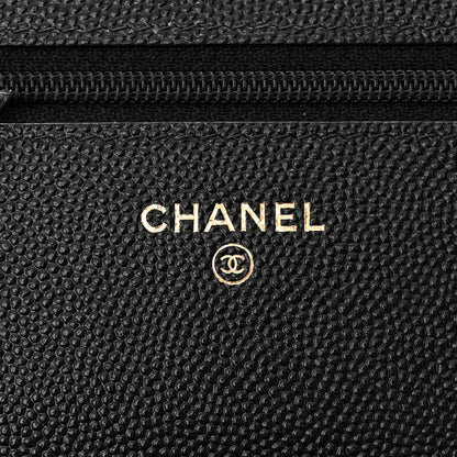Chanel Caviar Quilted Golden Class Wallet On Chain WOC Black 6 of 12