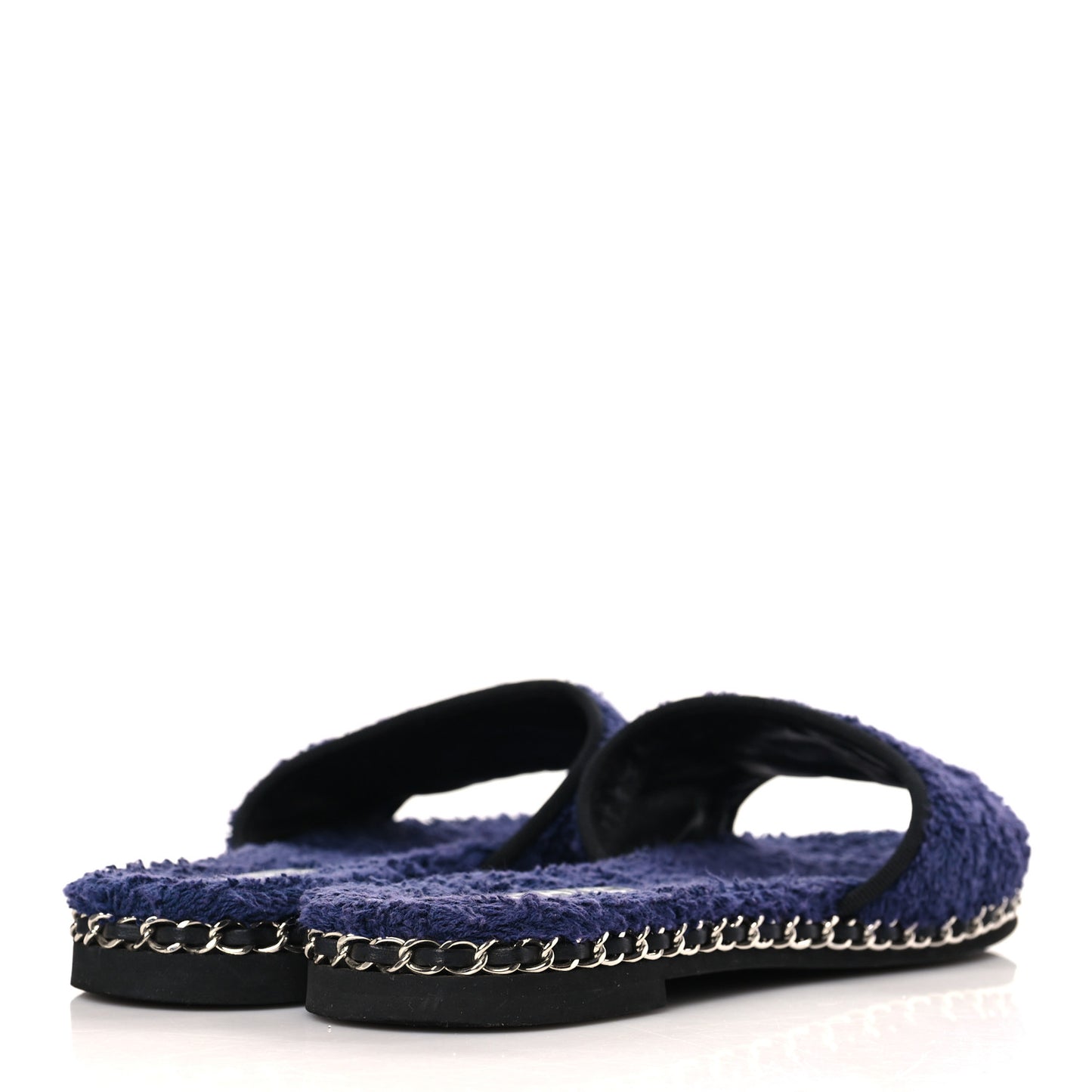Terry CC Flat Mules 39 Navy Blue