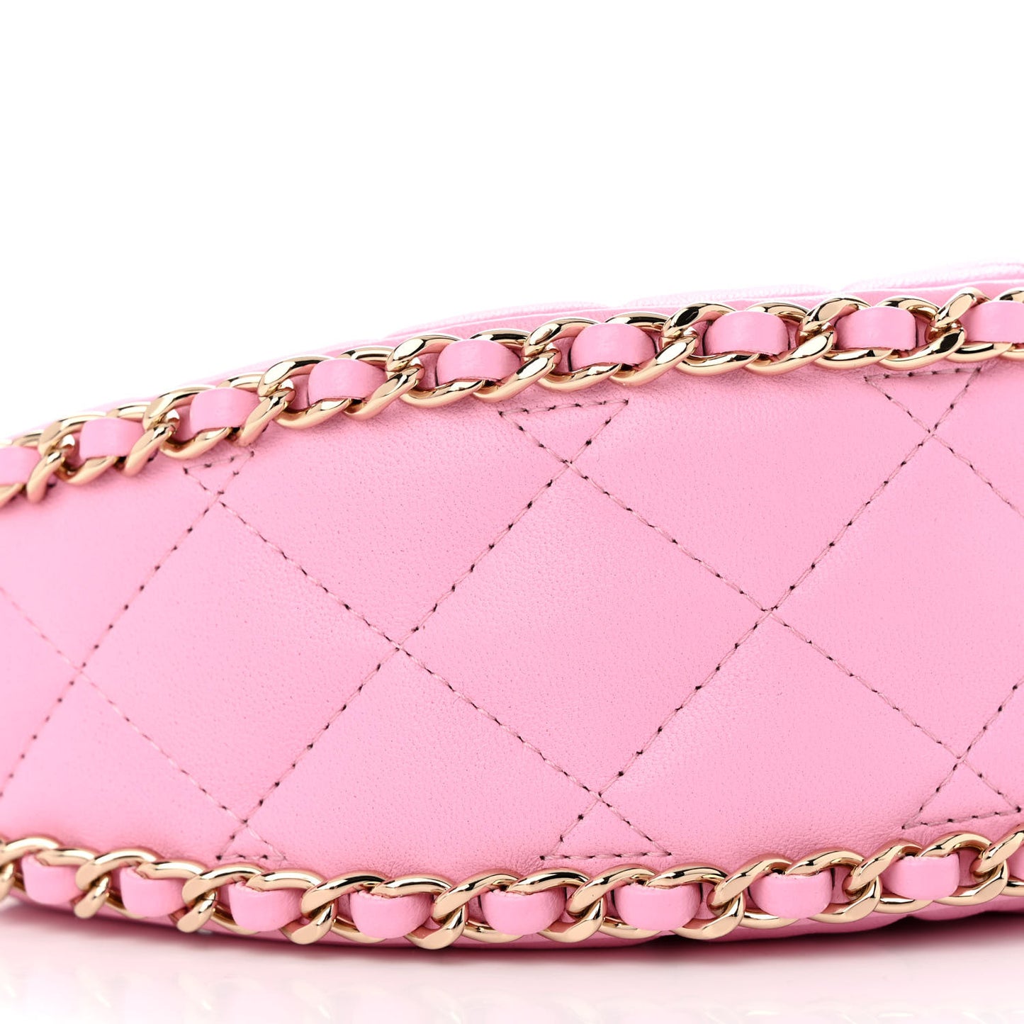 Lambskin Quilted Small Hobo Bag Pink
