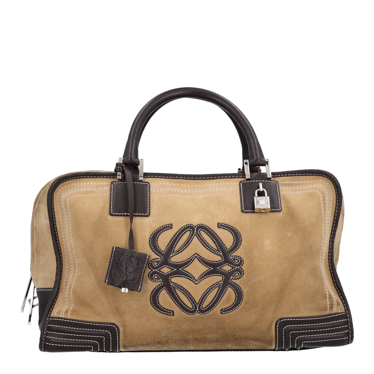 Loewe Suede Calfskin Amazona 36  Gold Brown 1 of 10