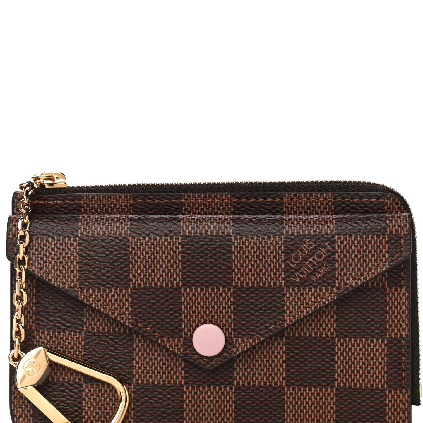 Damier Ebene Recto Verso Card Holder Rose Ballerine