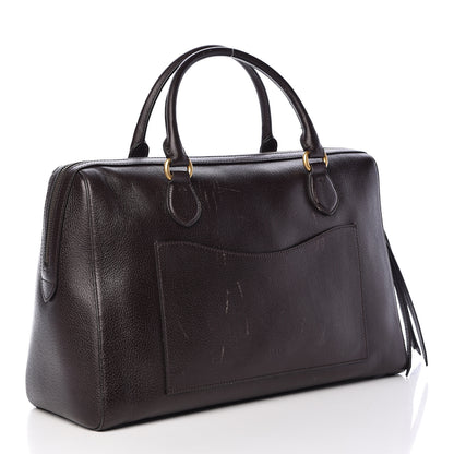 Gucci Calfskin Vintage Web Medium Satchel Dark Brown 3 of 15