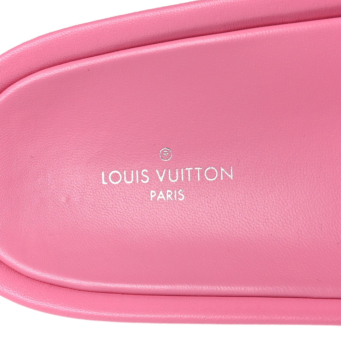 Lambskin Embossed Monogram Jumbo Flatform Mule Sandals 40 Rose Pop