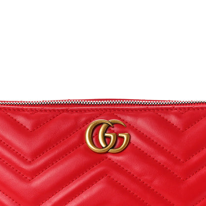 Gucci Calfskin Matelasse Chevron GG Marmont Sling Shoulder Bag Rosso 8 of 10