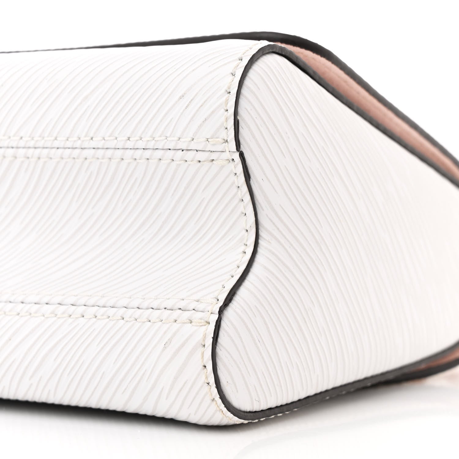 Louis Vuitton Epi Asnieres Flowers Twist Shoulder Bag PM White