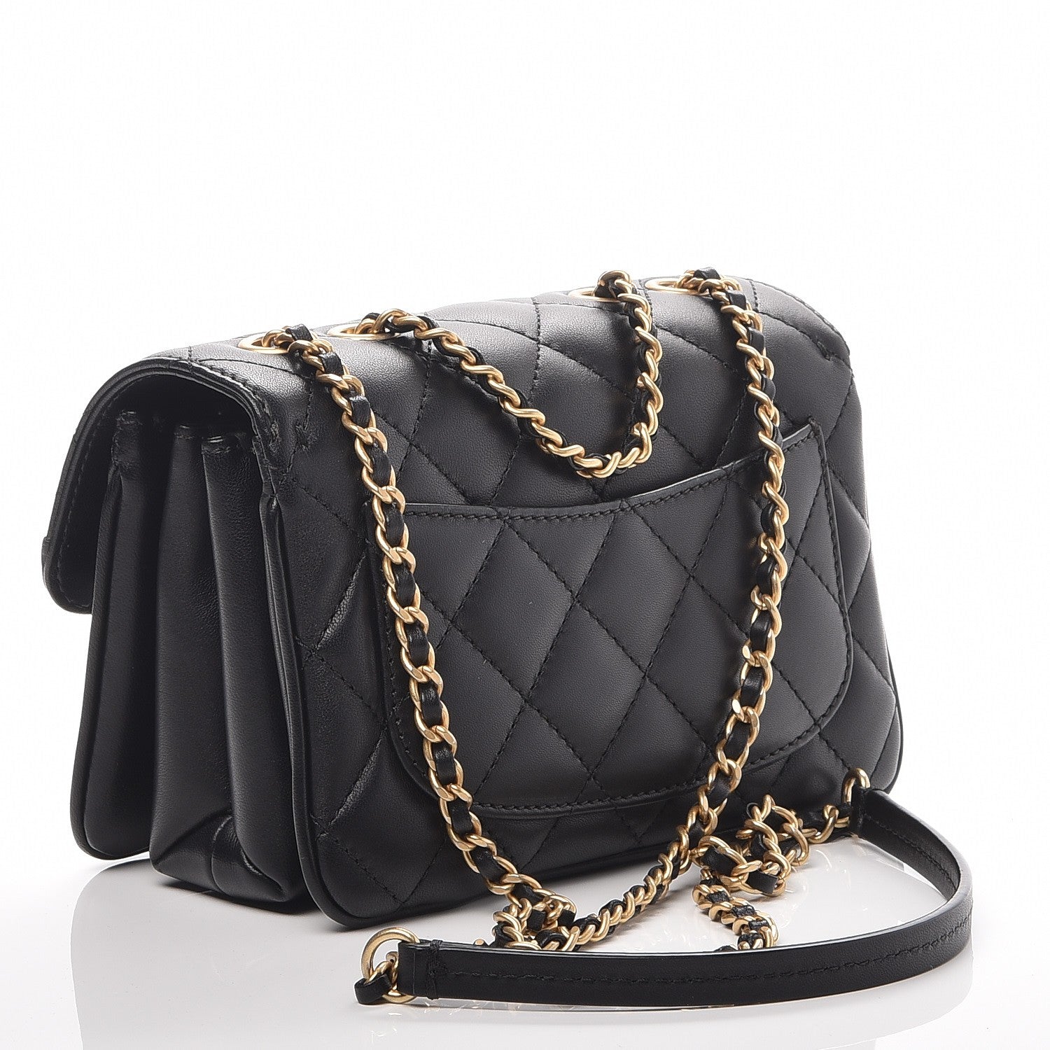 Chanel Lambskin Quilted Small Coco Vintage Flap Black 3 of 8