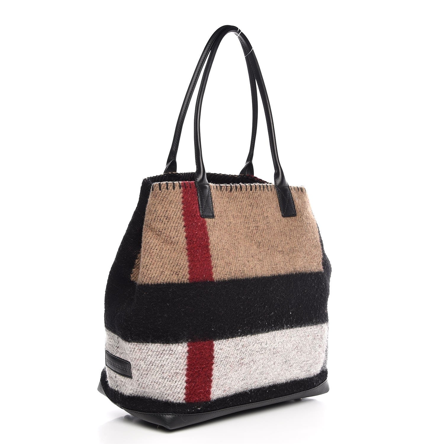 Burberry Wool Cashmere House Check Tote 3 of 8