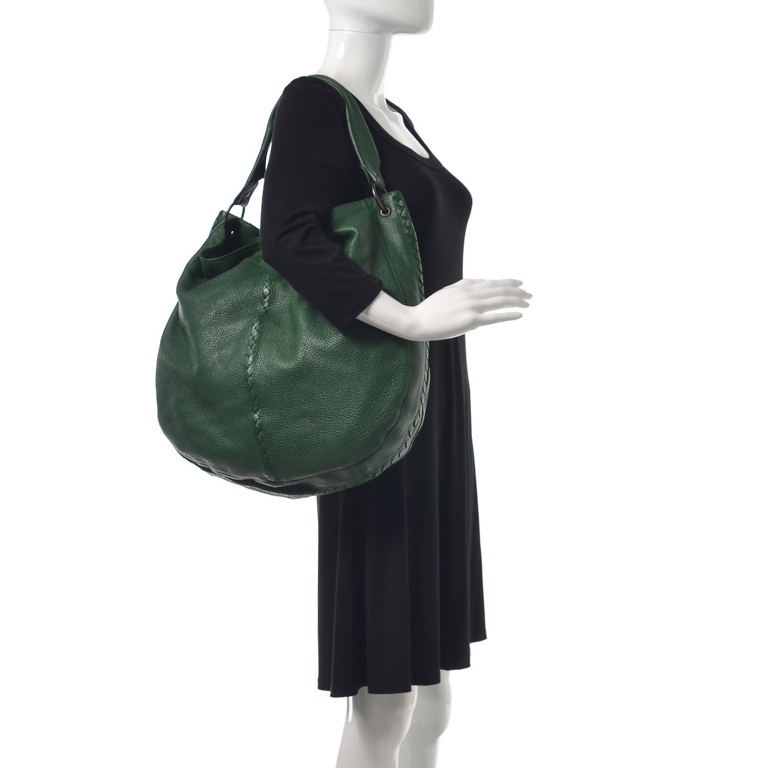 Bottega Veneta Washed Cervo Deerskin Large Hobo Green 2 of 10