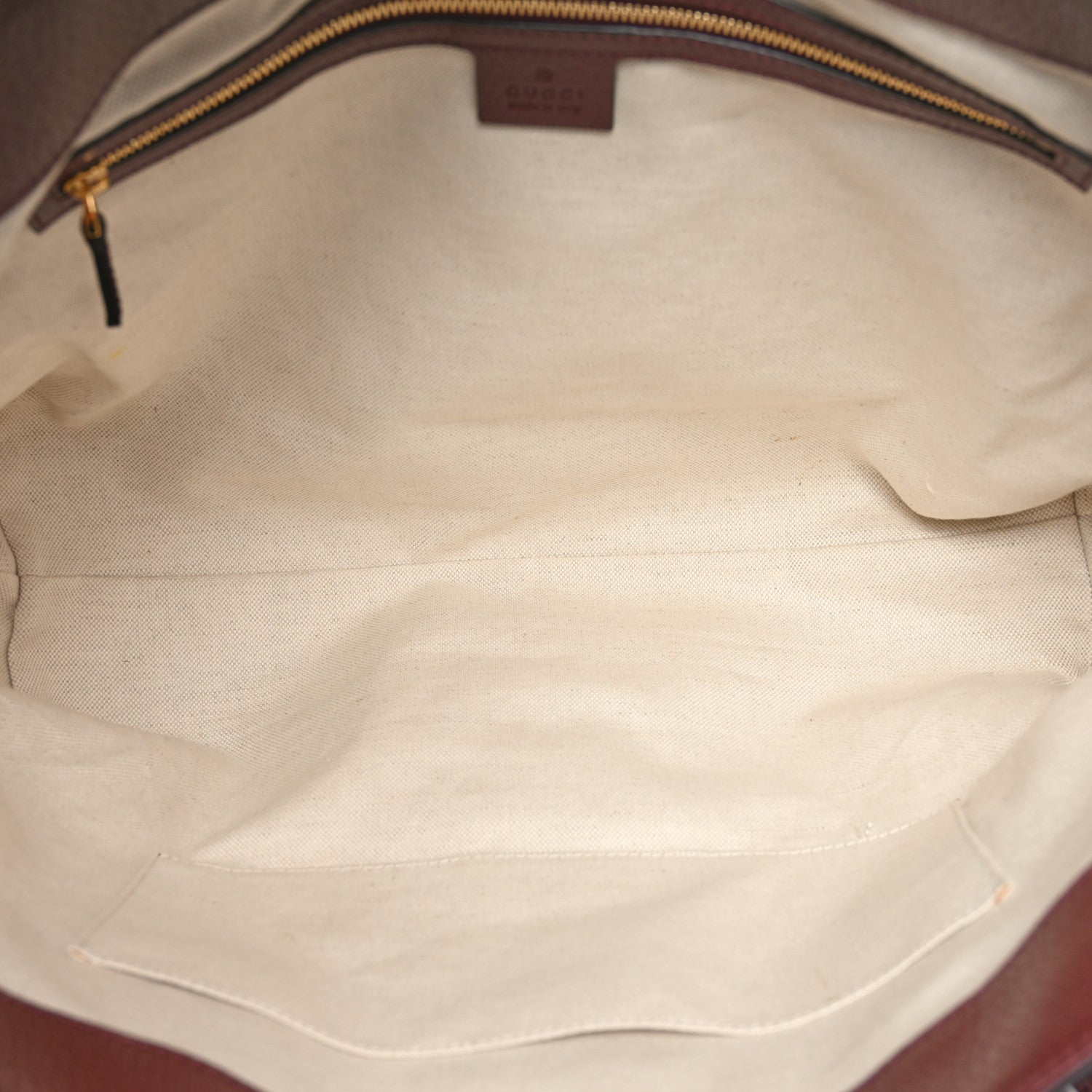 Gucci Monogram Textured Dollar Calfskin Web Medium Ophidia Shopping Tote Sahara Rubino Chardonnay 5 of 10