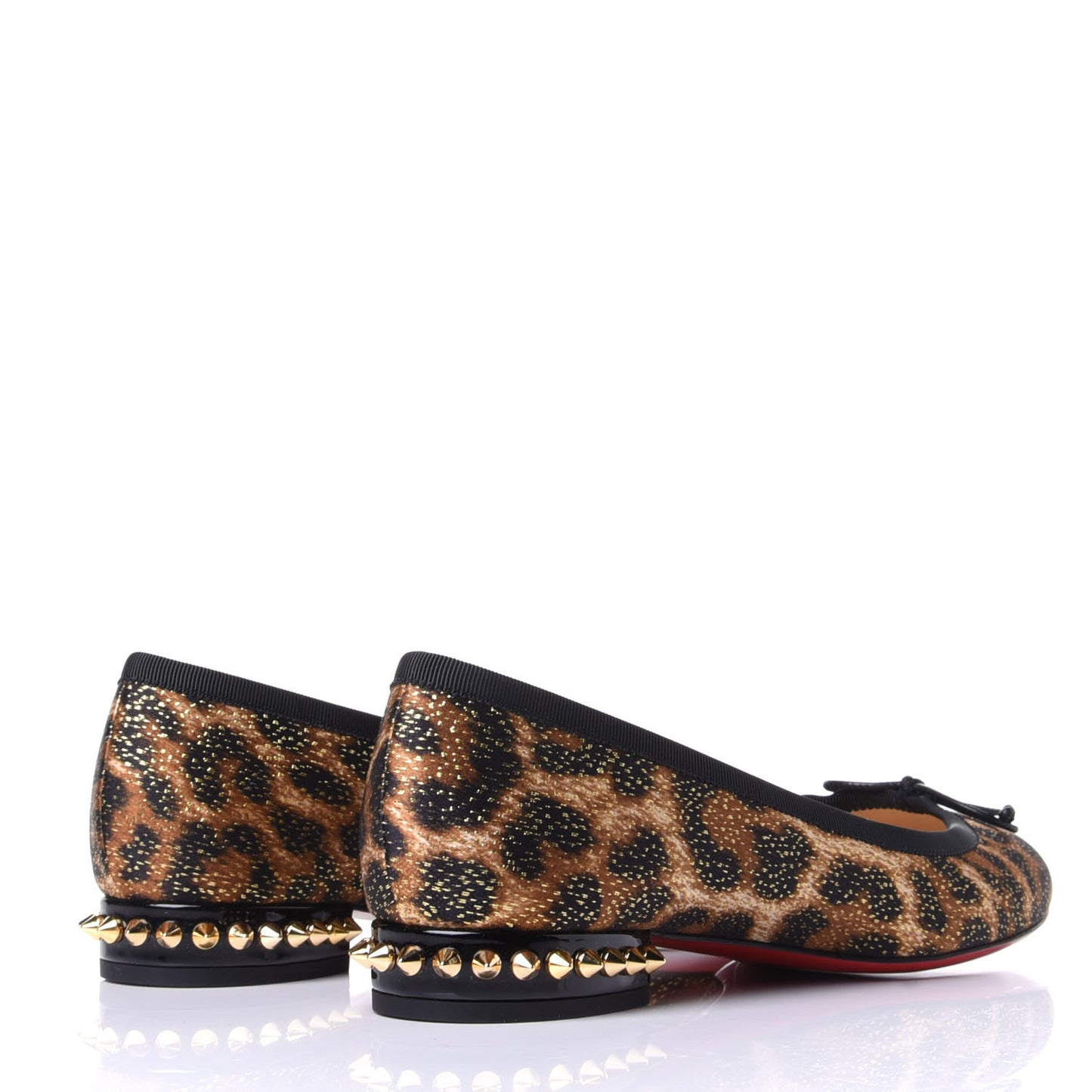 Lurex Leopard La Massine Flats 37 Black Gold