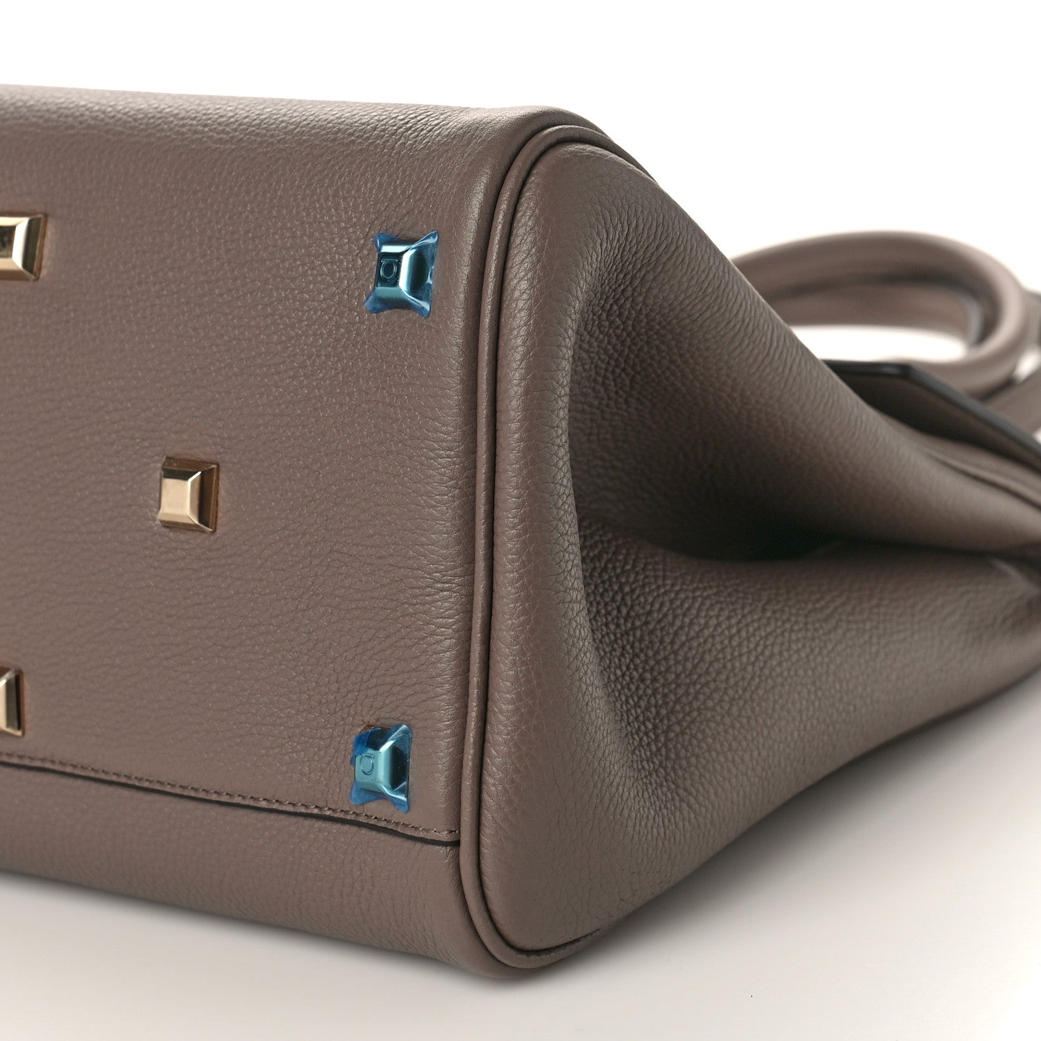 Salvatore Ferragamo Calfskin Large Studio Bag Caraway Seed 8 of 8
