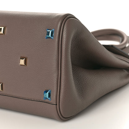 Salvatore Ferragamo Calfskin Large Studio Bag Caraway Seed 8 of 8