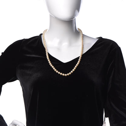 Mikimoto 18K Yellow Gold Akoya Pearl 7-7.5mm Strand Necklace 24" 2 of 6