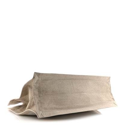 Saint Laurent Linen Calfskin Rive Gauche Tote Greggio Natural 4 of 15