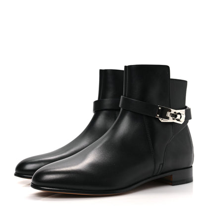 Hermes Calfskin Neo Low Boots 36 Black 3 of 7