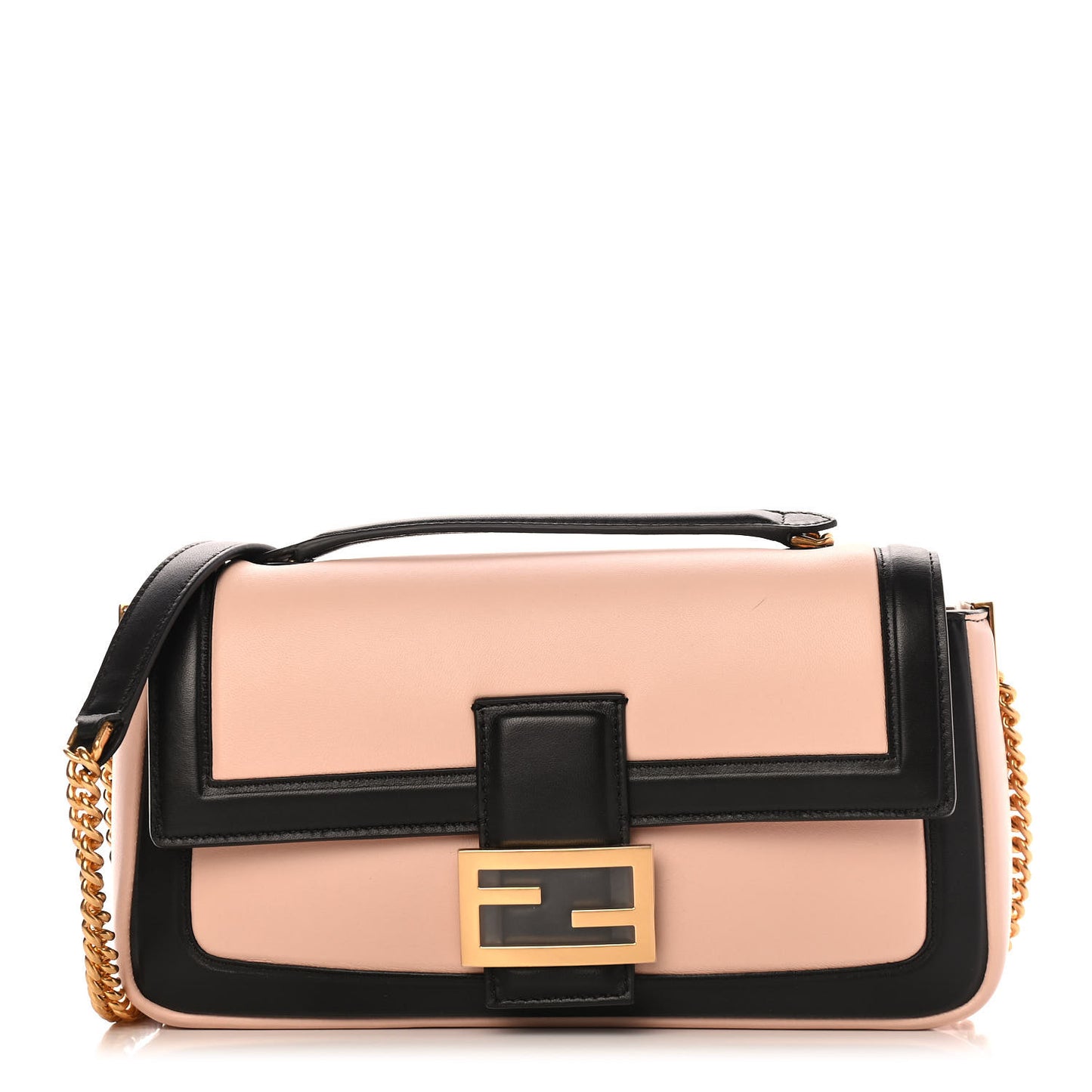 Nappa Apolo Bi-Color Chain Baguette Rosa Quarzo Black