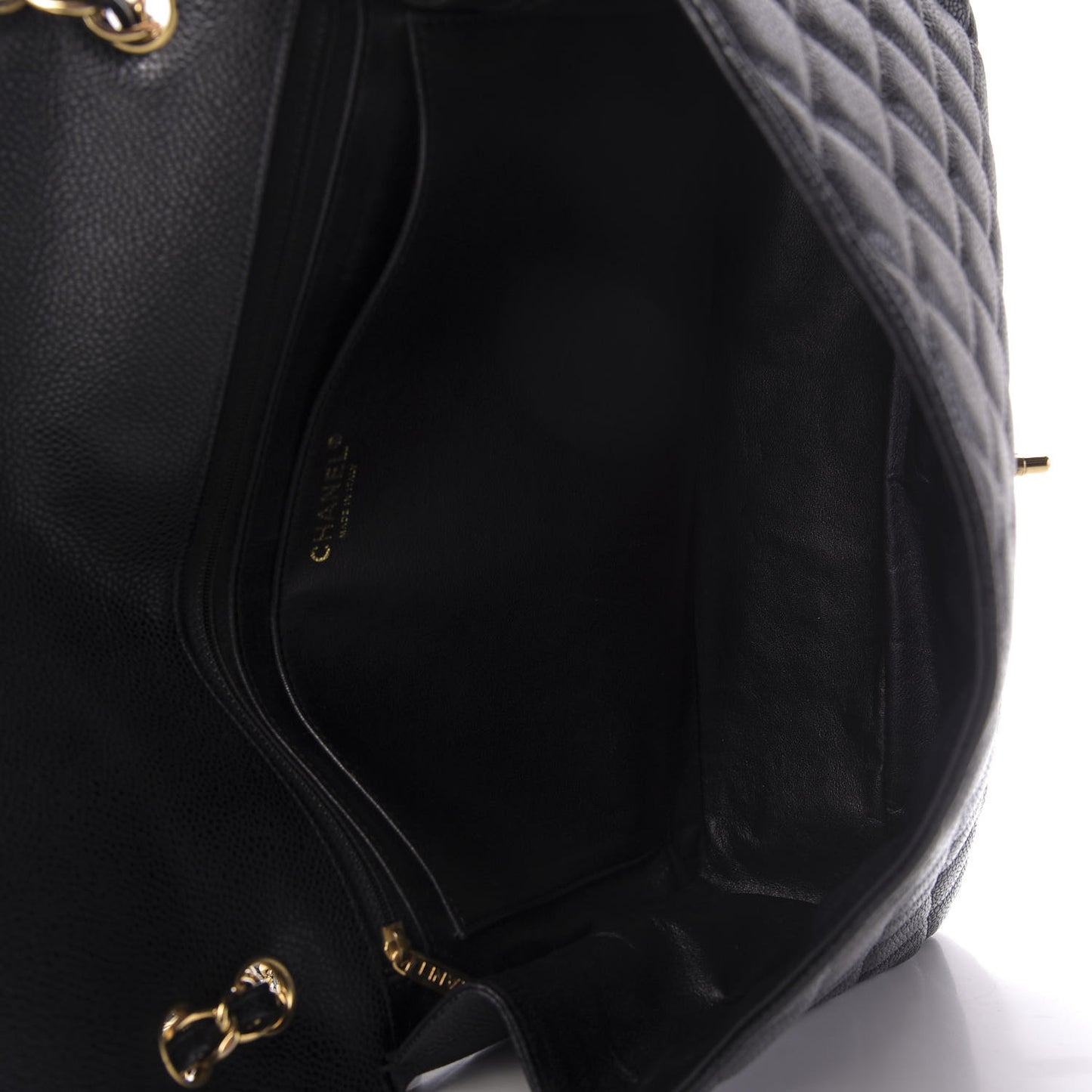 Caviar Quilted Maxi Single Flap Black