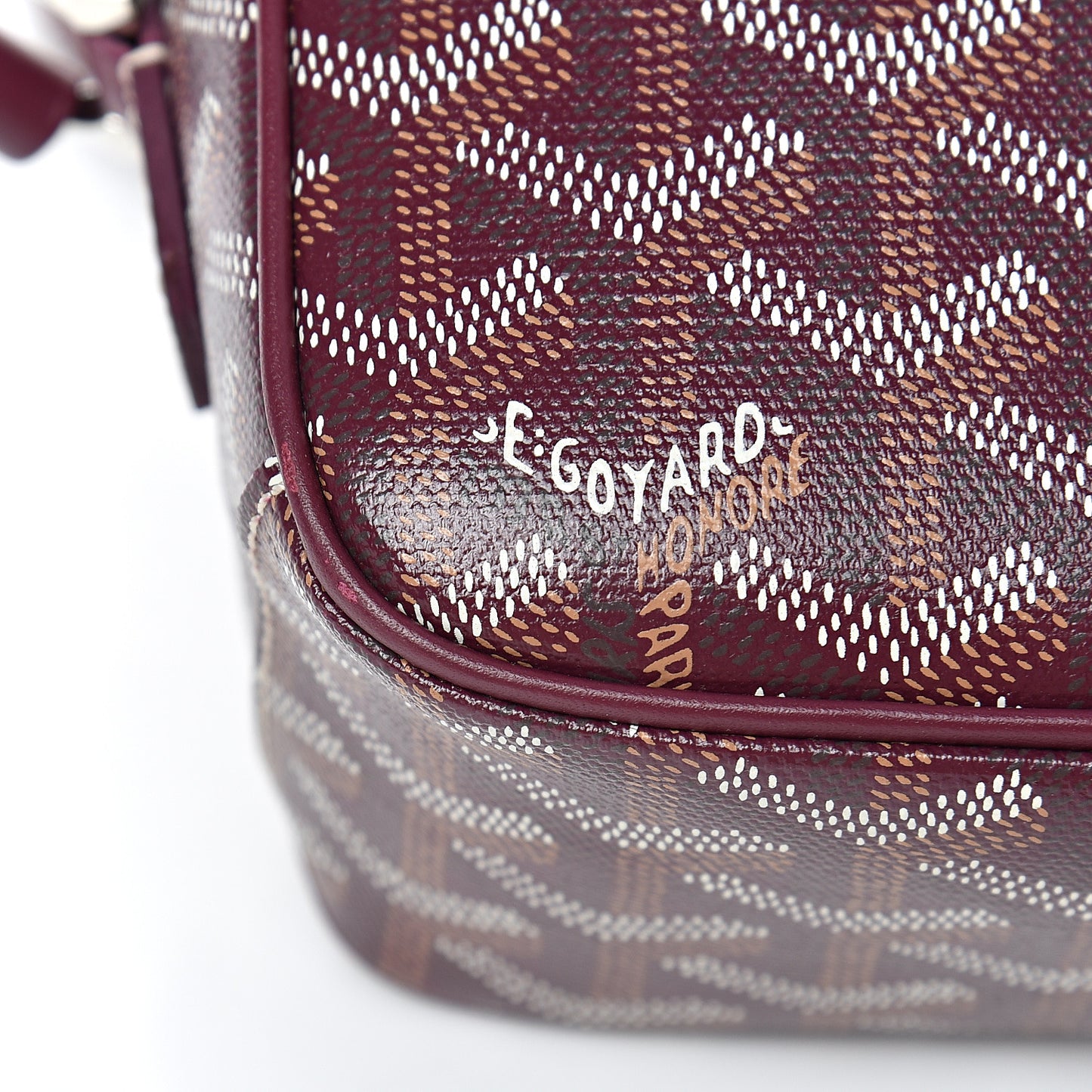 Goyardine Sac Cap Vert Burgundy