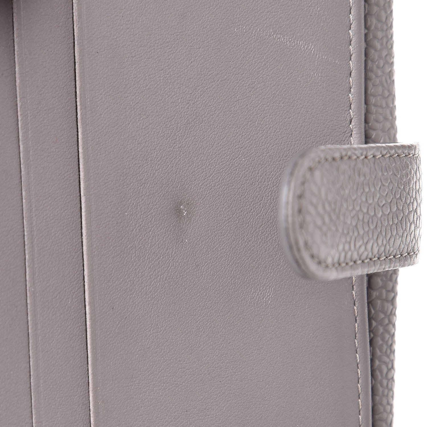 Chanel Caviar Timeless CC Compact French Wallet Light Grey 9 of 10