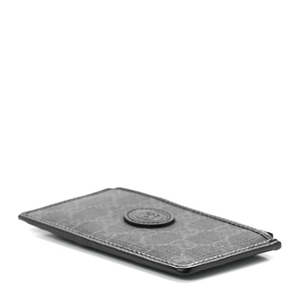 Gucci GG Supreme Monogram Azalea Calfskin Retro Interlocking G Coin Case Card Holder Black 8 of 11