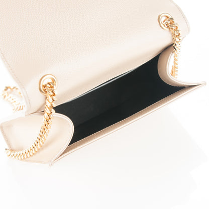 Saint Laurent Grain De Poudre Small Monogram Kate Satchel Nude Powder 5 of 6