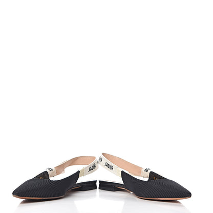 Christian Dior Technical Canvas Ribbon J'Adior Slingback Ballet Flats 35 Black 5 of 15