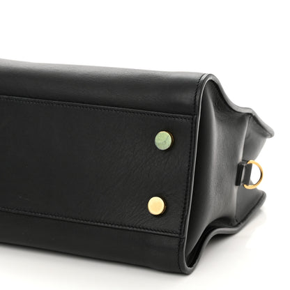 Saint Laurent Calfskin Monogram Baby Cabas Black 10 of 11