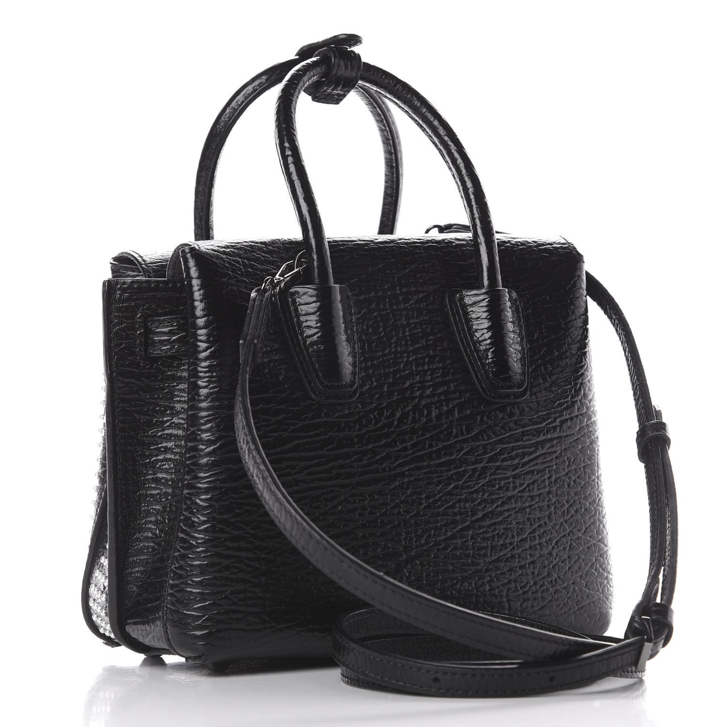 Calfskin Studded Cyber Studs Mini Milla Tote Black