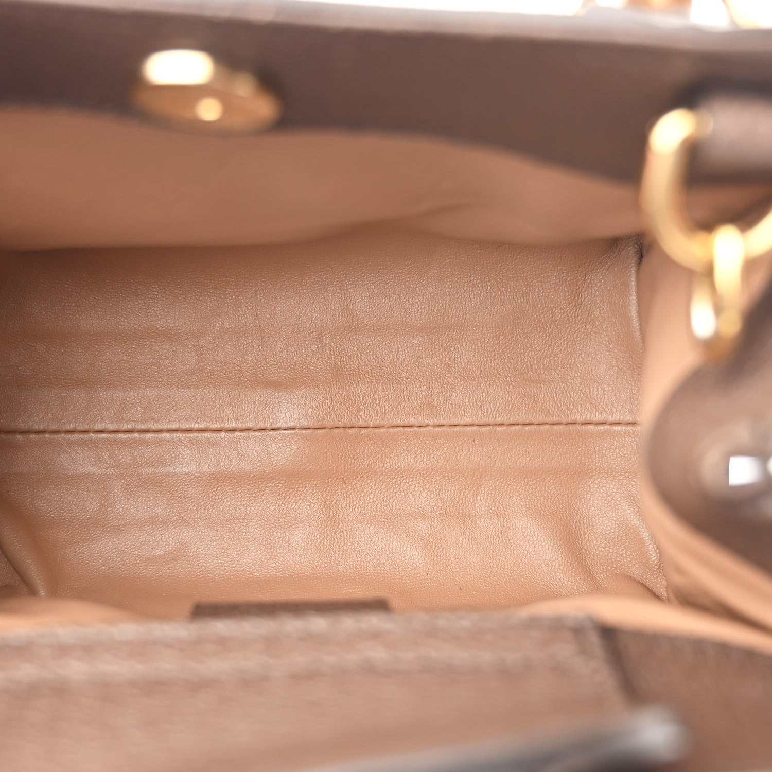 Gucci Monogram Jumbo GG Textured Dollar Calfskin Mini Diana Tote Bag Camel Ebony New Acero 5 of 10