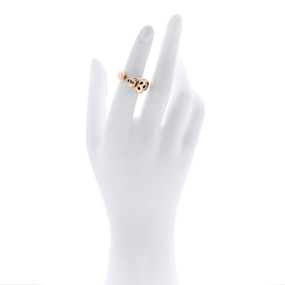 Cartier 18K Pink Gold Black Lacquer Tsavorite Black Onyx Medium Panthere De Cartier Ring 50 5.5 2 of 6