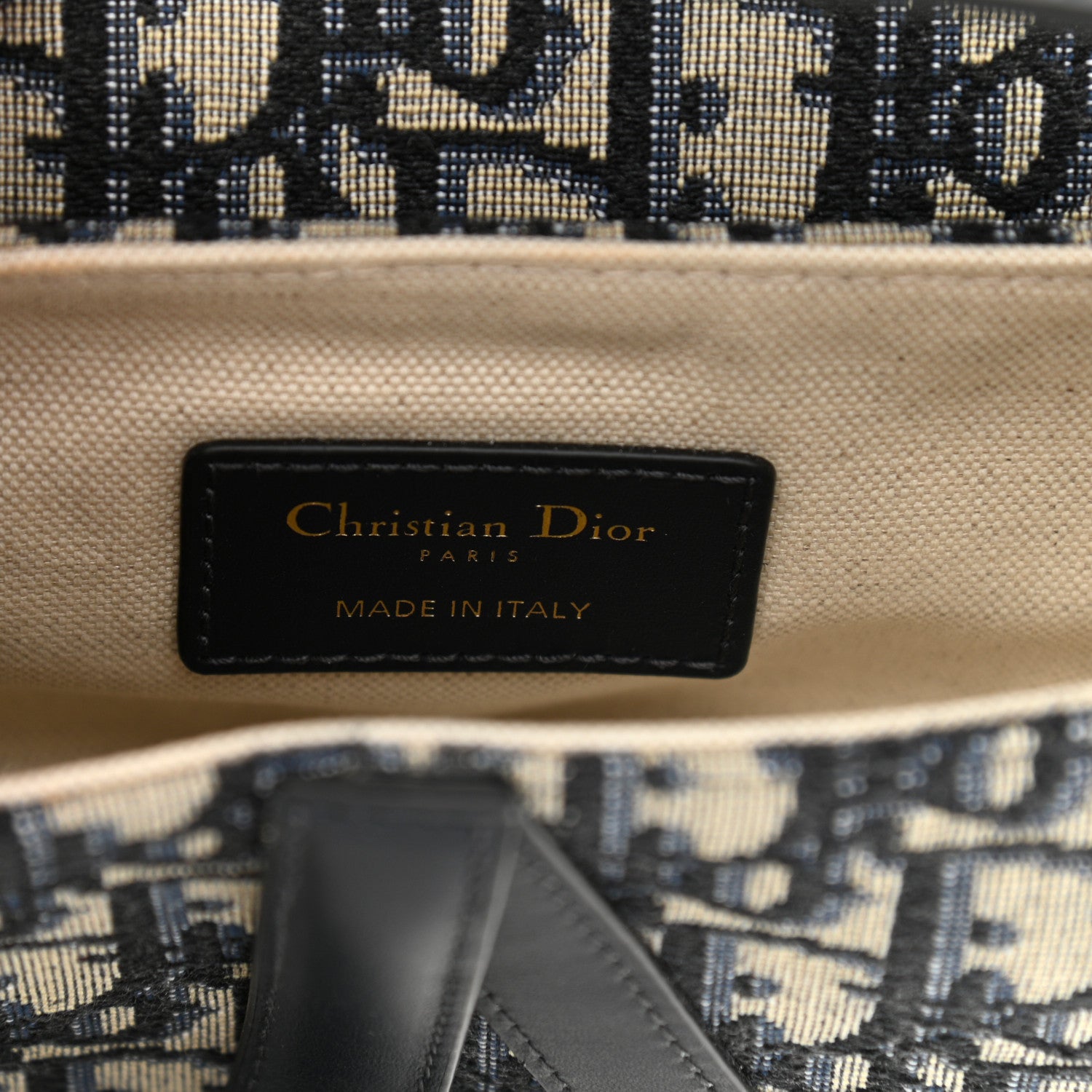 Christian Dior Oblique Mini Saddle Bag Blue 6 of 10