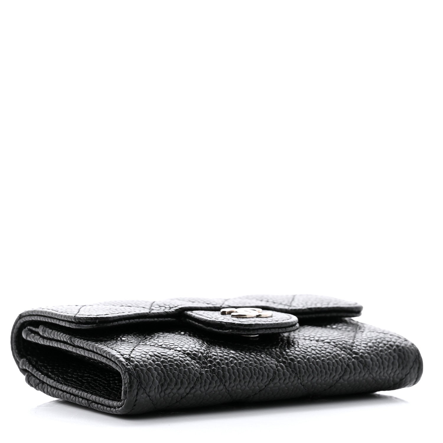 Chanel Caviar Quilted Flap Card Holder Wallet Black 4 of 8