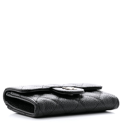 Chanel Caviar Quilted Flap Card Holder Wallet Black 4 of 8