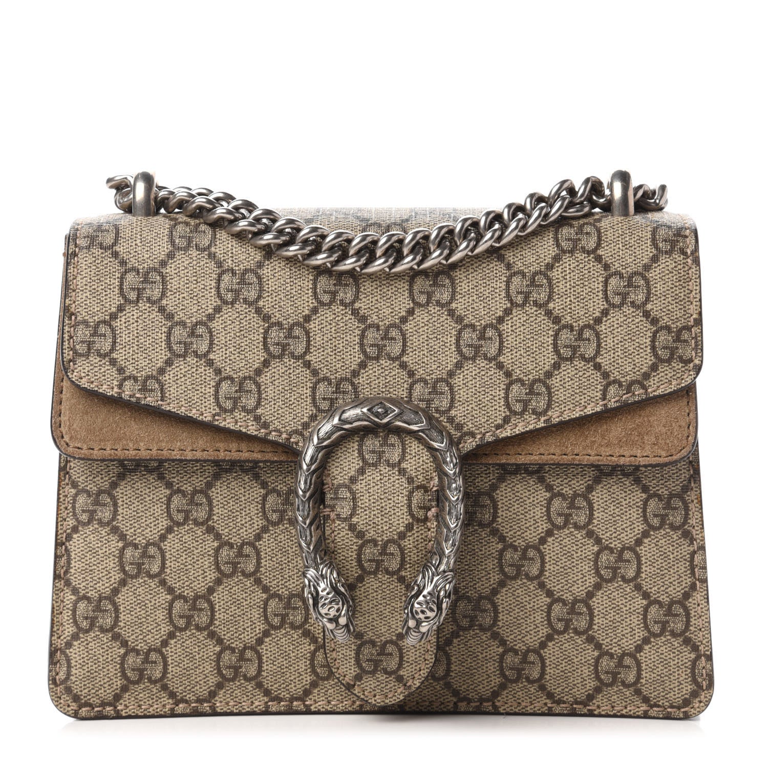 Gucci GG Supreme Monogram Mini Dionysus Shoulder Bag Taupe 1 of 11