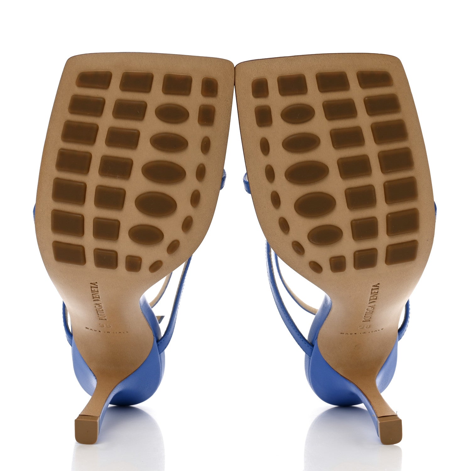 Bottega Veneta Lambskin Stretch Multi Strap 90mm Sandals 38 Aquarium 5 of 7