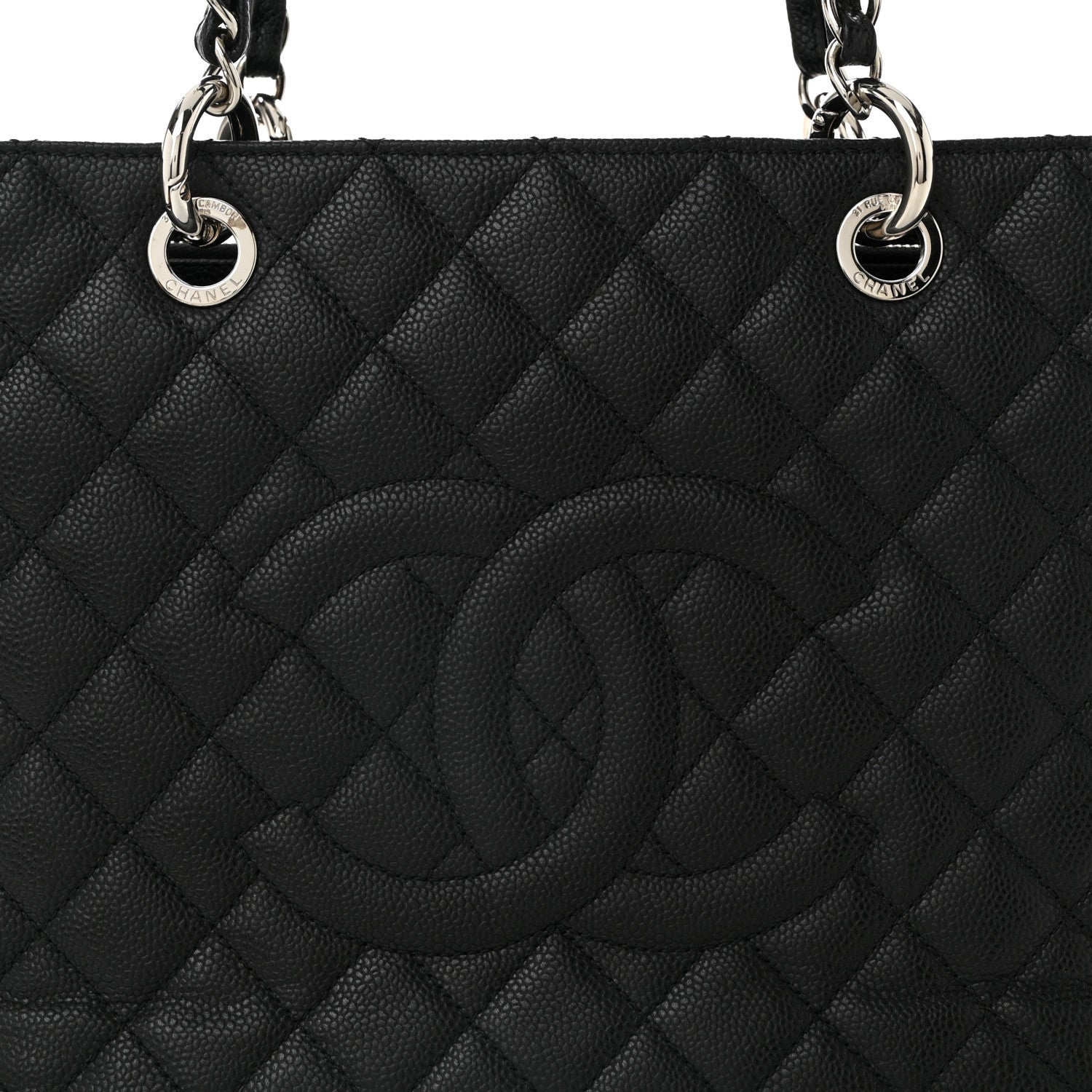 Chanel Caviar Quilted Grand Shopping Tote GST Black 8 of 10